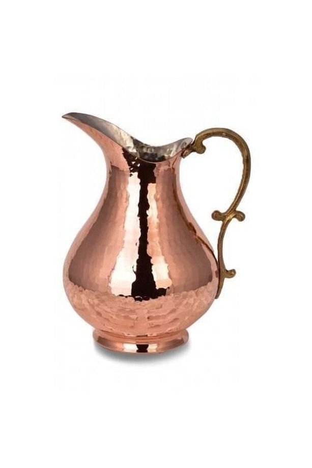 Pınar Sürahi 2000 Ml El Dövme Kırmızı Bakır Sürahi - 1