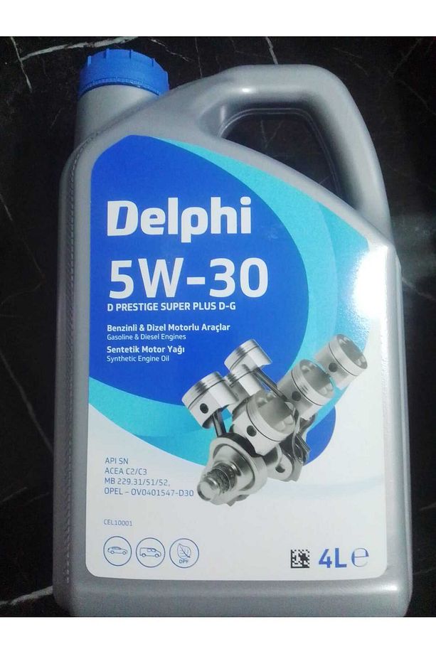 Delphi 5W30 Motor Yağı API SN ACEA C2 C3 Onaylı Motor Yağı 4 Litre - 1