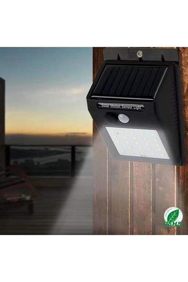 Pm-4528 Solar Sensörlü Duvar Tipi 20 Ledli Beyaz Led Aplik - 2