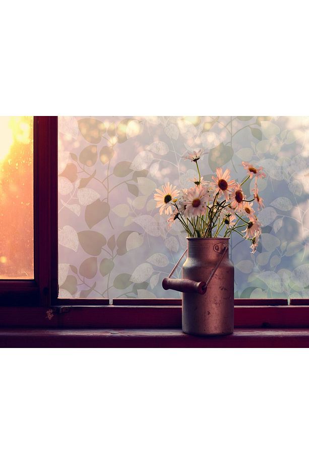 189-0018 Premium Yaprak Desenli Statik Cam Folyo ( 45 cm x 1 mt ) - 4