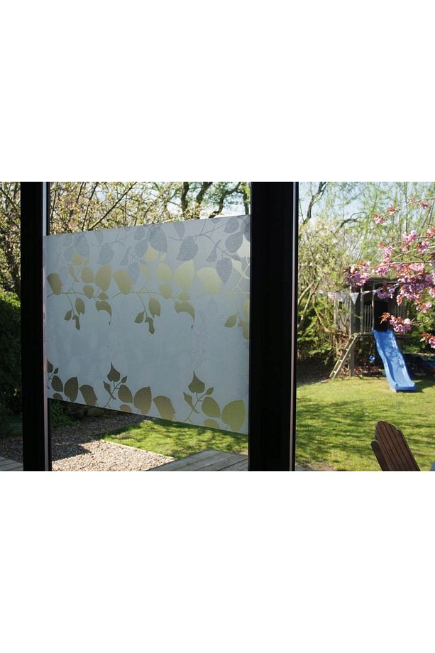 189-0018 Premium Yaprak Desenli Statik Cam Folyo ( 45 cm x 1 mt ) - 1