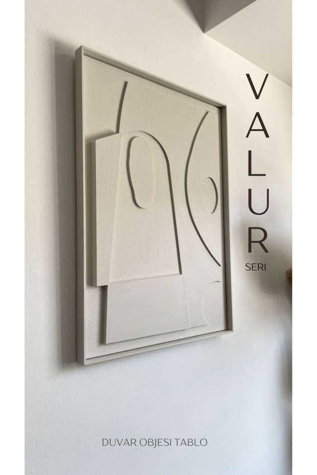 İskandinav Modern Soyut 3d Duvar Objesi Dokulu El Yapımı Minimalist Bohem Tablo - 5