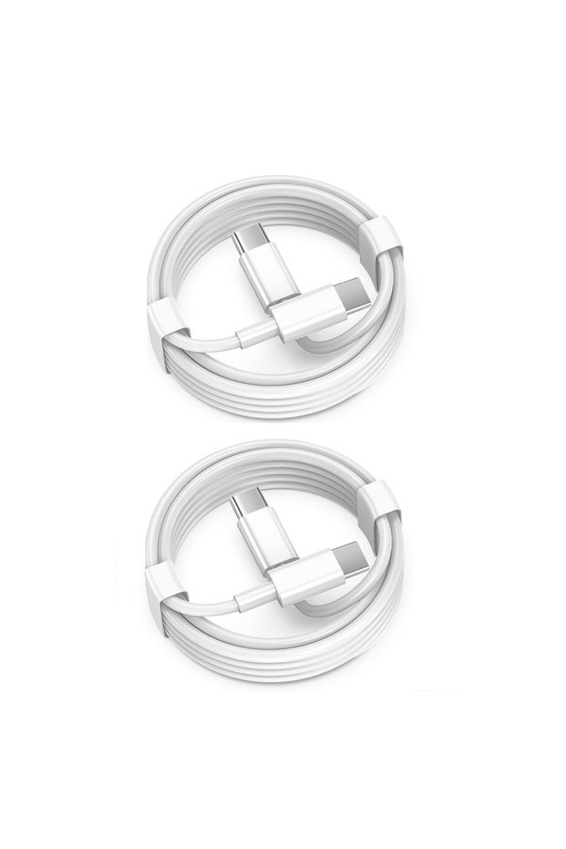 1m WHITE 2 Pack 3FT USB Type C to C Fast Charging Cable for Android Smart Phone and Tablet PC