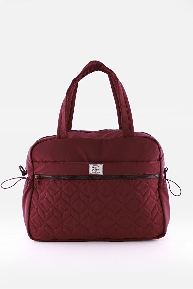 Sports Bag with Multiple Pockets, Water Bottle & Bottle Compartment, Quilted Detail, Can Be Attached to a Suitcase