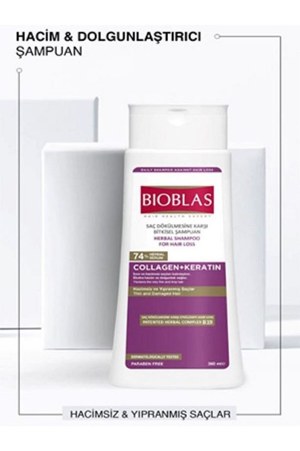 Saç Dökülmesine Karşı Hacim Şampuan 360 ml - İnce ve Hacimsiz saçlar için 6 Adet - 3