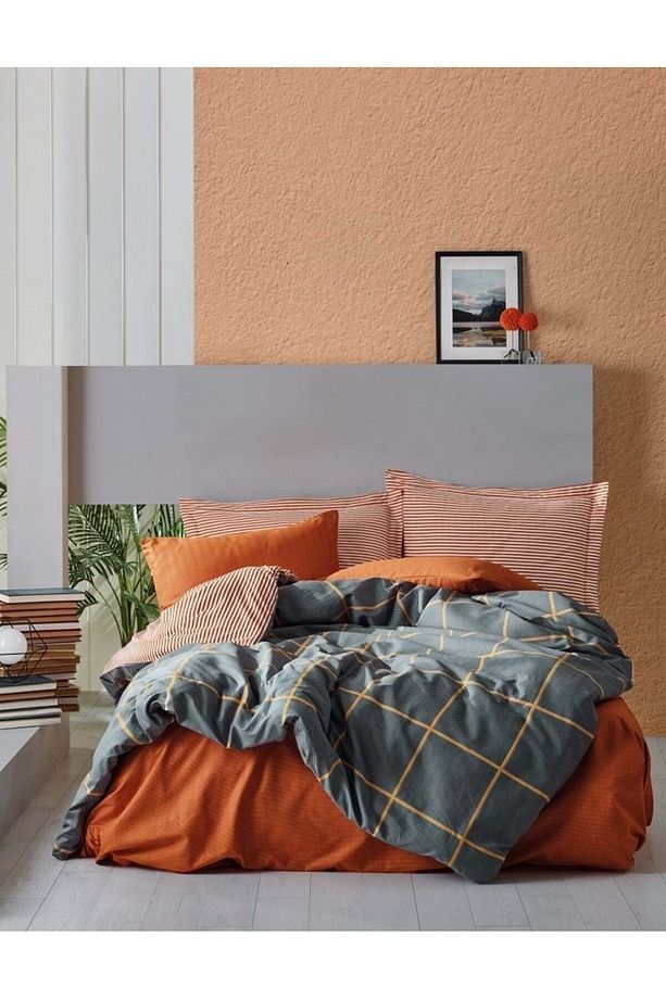 Modern Tek Kişilik Nevresim Takımı Stark Tarçın - 1