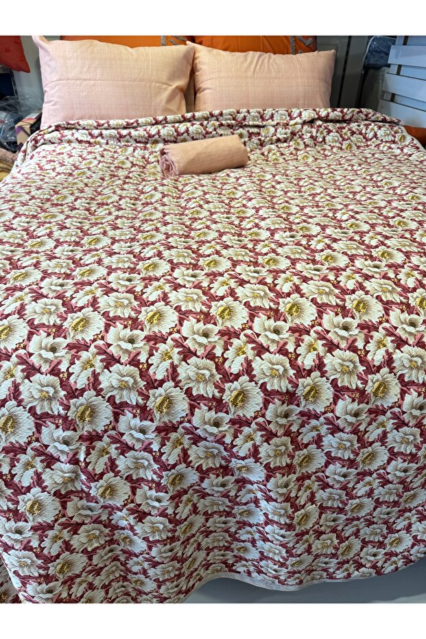 Daisy Patterned Sheet Elastic Double Pique Set - 1