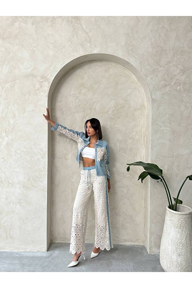 Puantiyeli Gömlek Ceket - 4