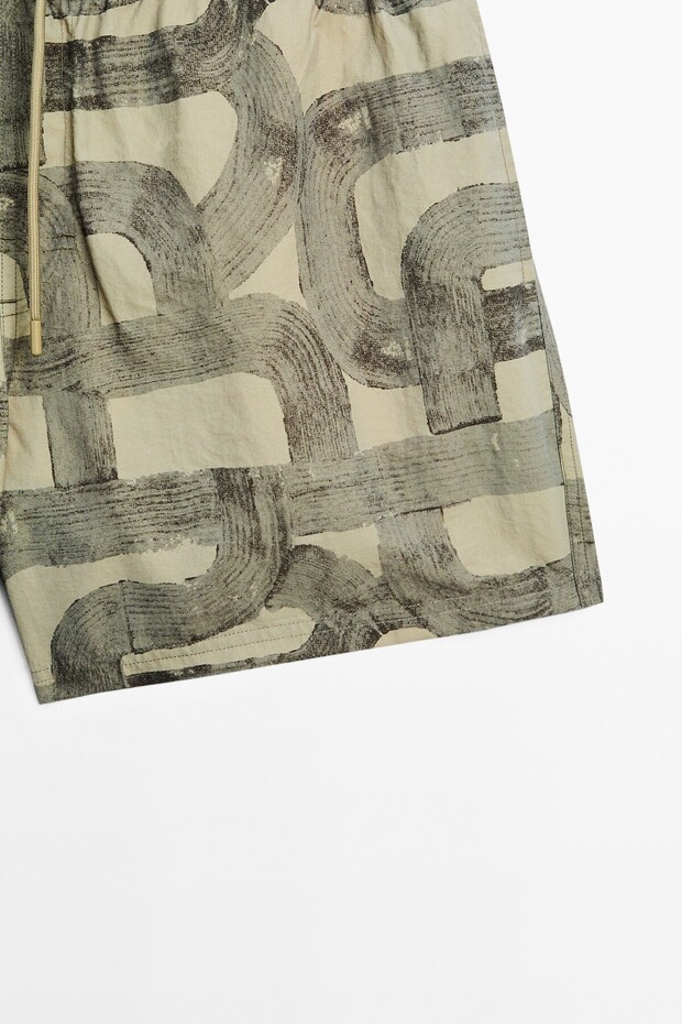 Desenli deniz şortu - 7