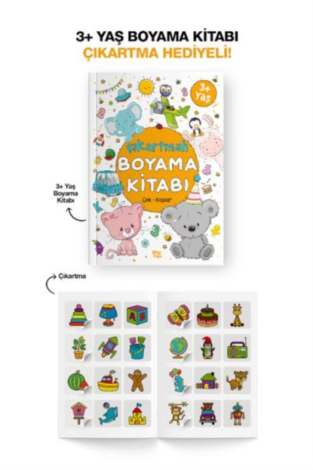 Coloring Book with Stickers Age 3+