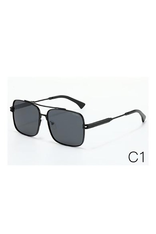 Men's Polarized Glass Metal Frame Sunglasses