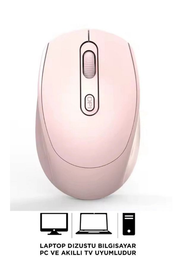 Kablosuz Mouse Zarif Tasarım Sessiz Click 2.4Ghz Tüm Cihazlarla Uyumlu Optik Mouse - 1