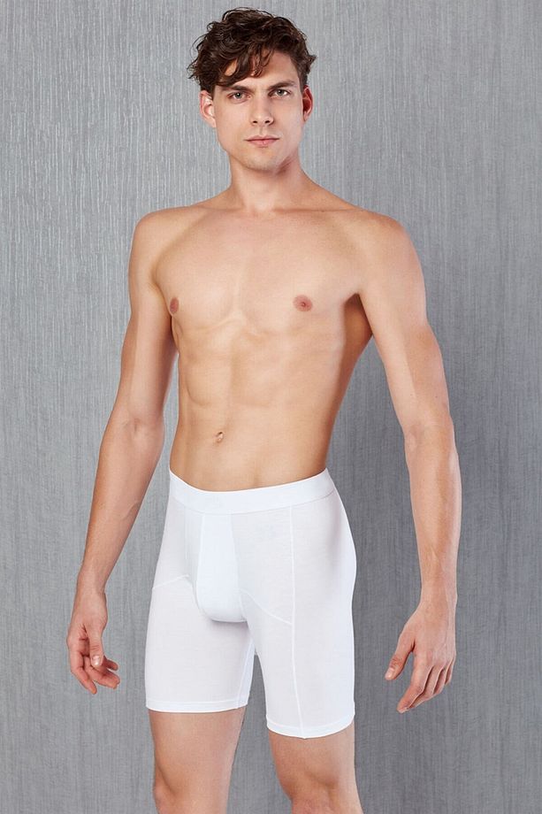 Erkek Pamuklu Büyük Beden Uzun Paça Boxer 1792p - 1