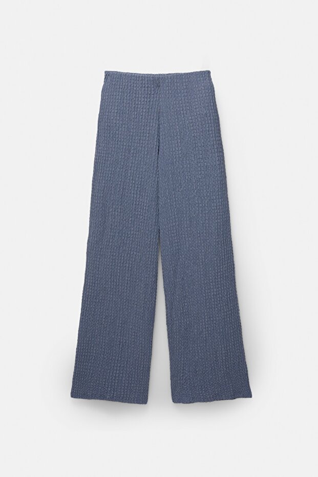 Kırışık efektli rustik pantolon - 5