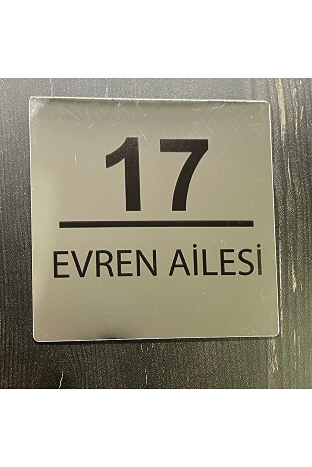 Kişiye Özel Kapı Numarası ve Kapı isimliği Silver(Gümüş) - 3