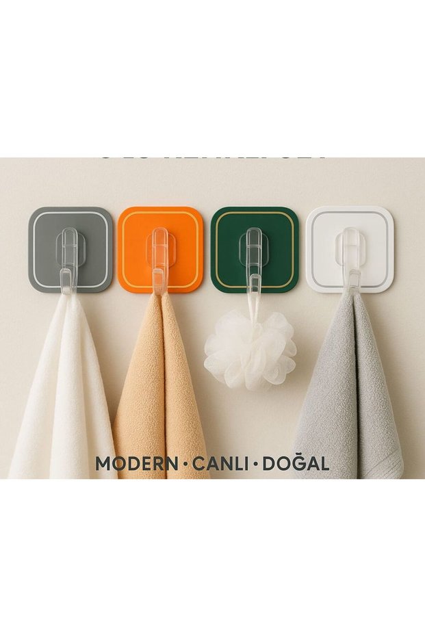 4 Color Bathroom Kitchen Adhesive Hanger