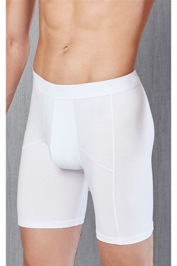 Erkek Pamuklu Büyük Beden Uzun Paça Boxer 1792p - 3