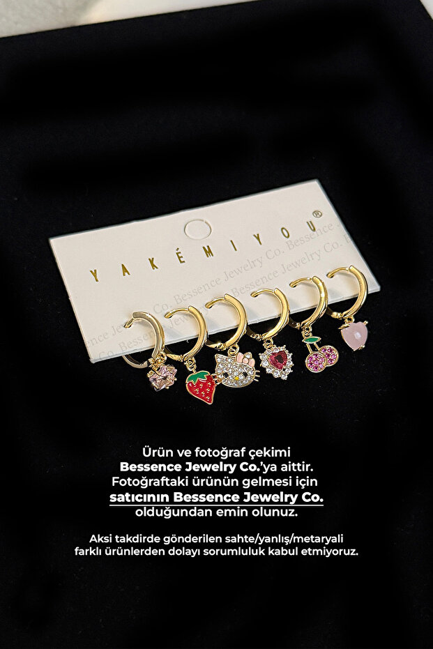 Hello Kıtty Küpe Seti 6lı - 1