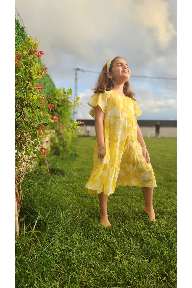 FABKA KİDS Limon Elbise - 1