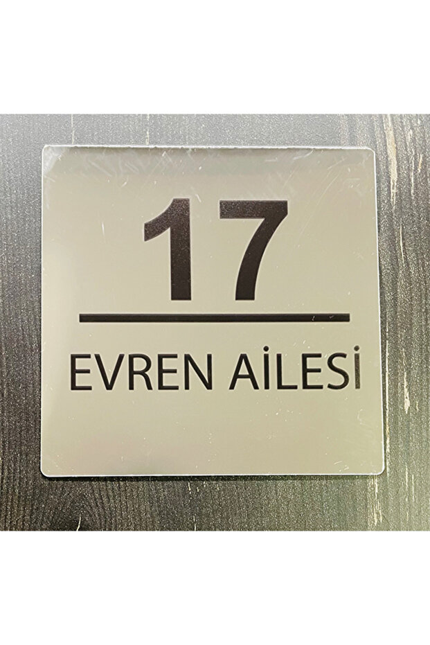 Kişiye Özel Kapı Numarası ve Kapı isimliği Silver(Gümüş) - 2