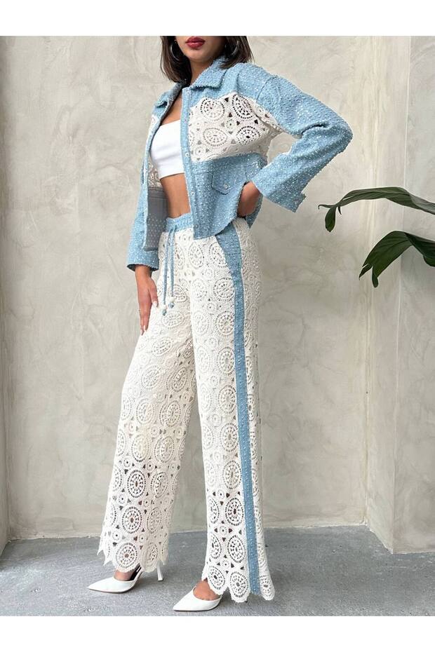 Puantiyeli Gömlek Ceket - 3