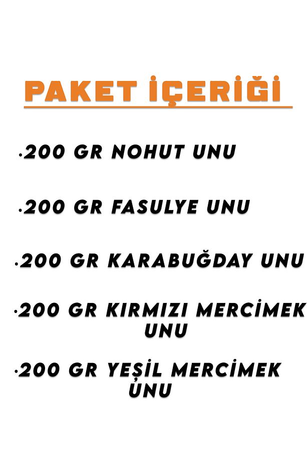1 KG Fit Yaşam Glutensiz Un Paketi Karabuğday Nohut Fasulye Kırmızı Yeşil Mercimek Unu - 2