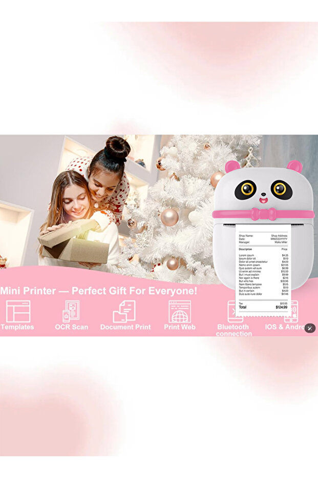 طابعة Mini Pocket Panda طابعة ذكية لاسلكية تعمل بالبلوتوث مع تطبيق Android z2P - 6