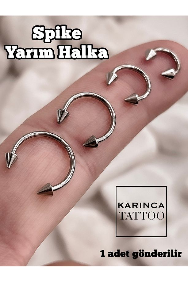 Spike Halka Piercing Forward Helix Burun Rook Septum Snug Daith Smiley Dudak Tragus Kulak Piercing - 1