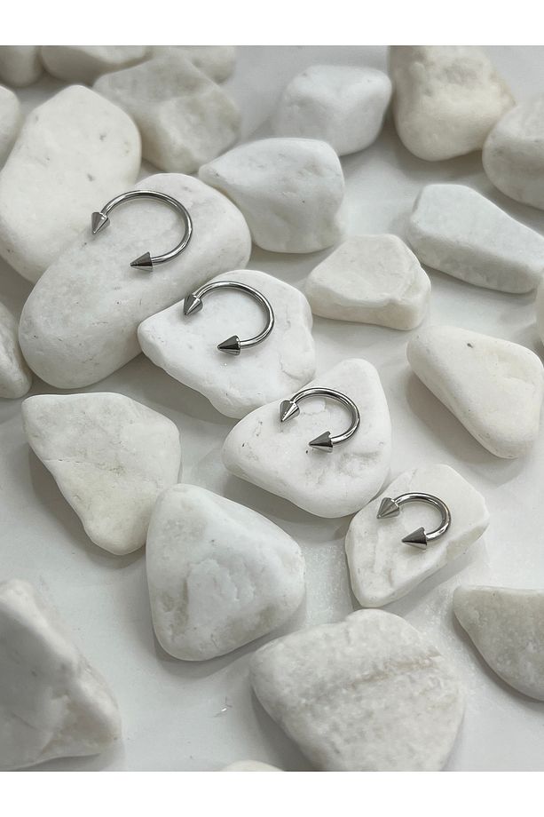 Spike Halka Piercing Forward Helix Burun Rook Septum Snug Daith Smiley Dudak Tragus Kulak Piercing - 4