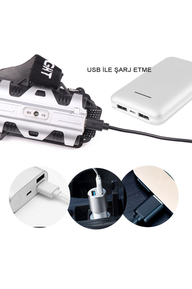 4 Modlu Sensörlü Şarjlı  Güçlü Kafa Lambası Watton Wt-248 - 4