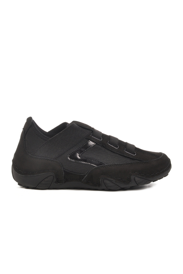 Black Nubuck Genuine Leather Women's Casual Shoes 130 Z