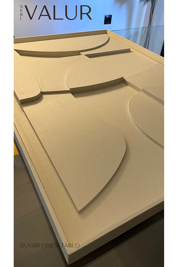 İskandinav Modern Soyut 3d Duvar Objesi Dokulu El Yapımı Minimalist Bohem Tablo - 8