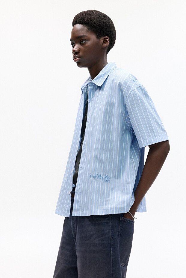 STWD çizgili kısa kollu gömlek - 3