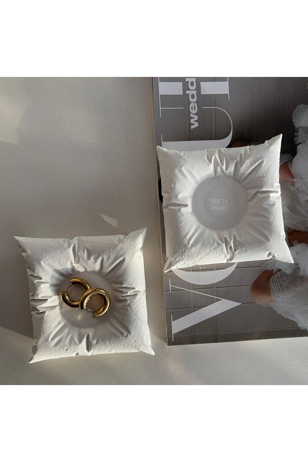 Yastık Model Tealight Mumluk , Dekoratif Obje 2' Li Set - 4