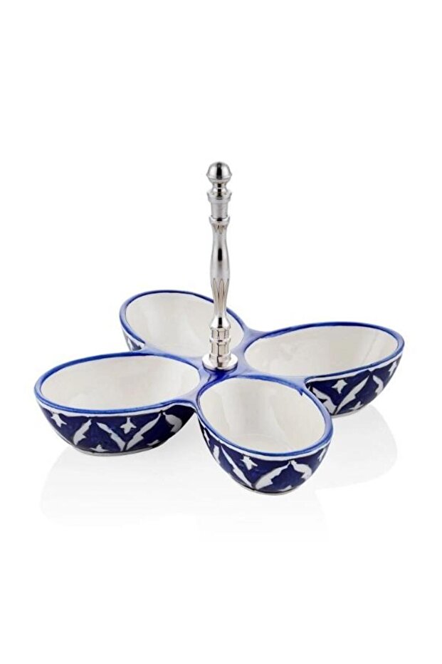 Corallo Snack Bowl Blue 4 Compartments 28X28X21 cm