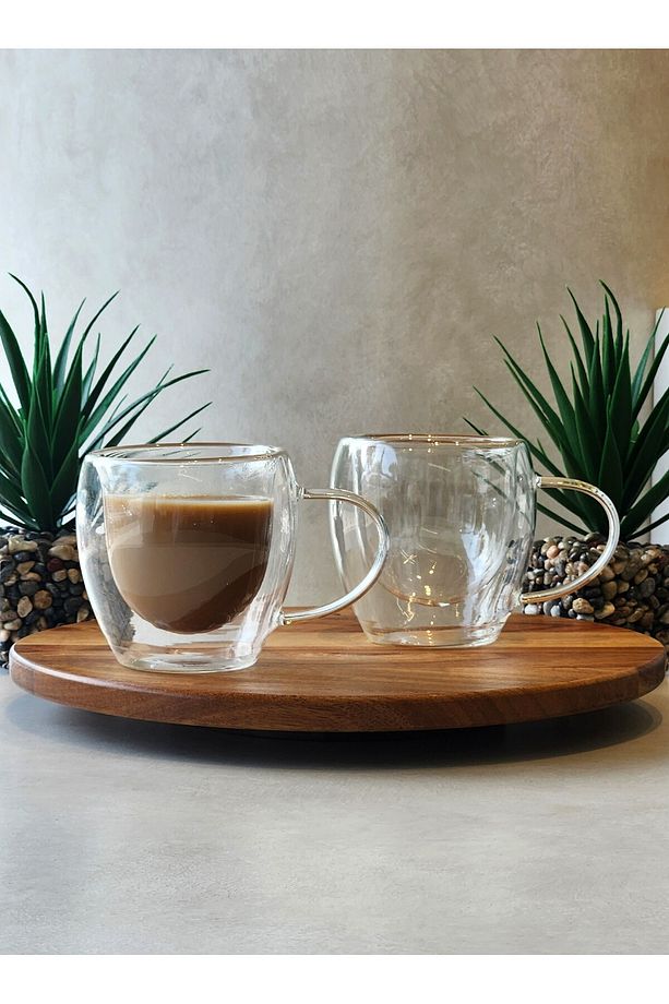 ÇİFT CİDARLI MEŞRUBAT SU LATTE KAHVE 250 ML BARDAK - 3