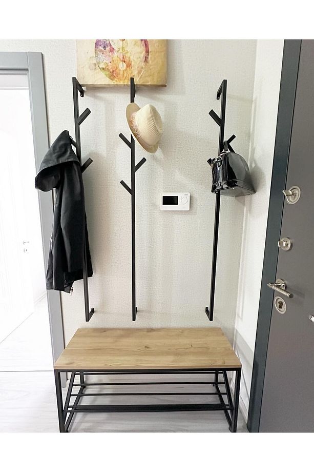 Dekoratif Fidan Askılık, Hol Giriş Askılık, Antre Dekoru ,dekoratif (150 CM/4 ASKI) - 5
