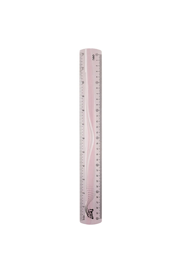Deli EH21 Flexible Ruler, 30cm (12 Inch), Pink/Blue/Purple – For School & Creative Use