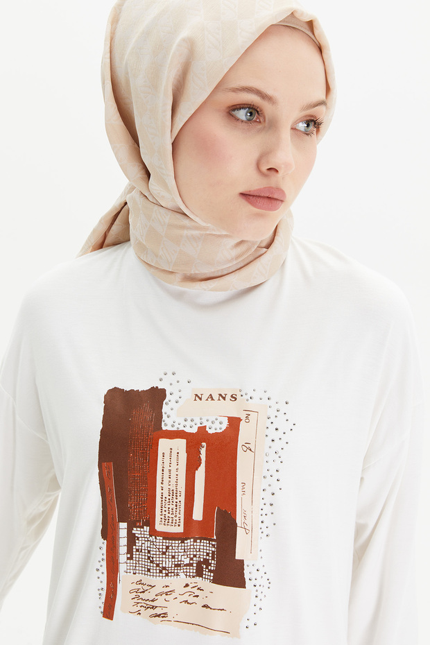 Baskılı Penye Tunik - 4