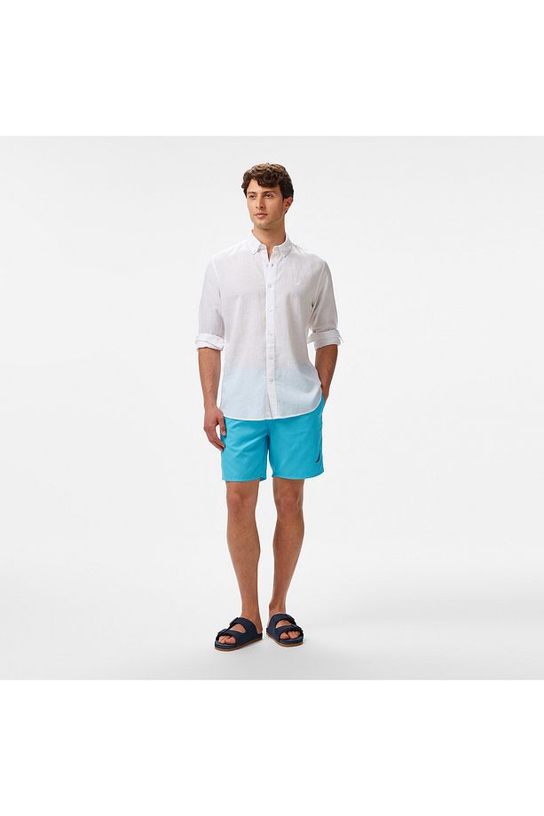 Erkek Mavi Regular Fit Deniz Şortu - 1
