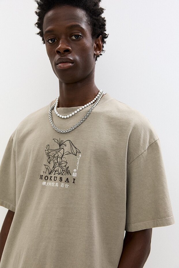 Hokusai grafik t-shirt - 5