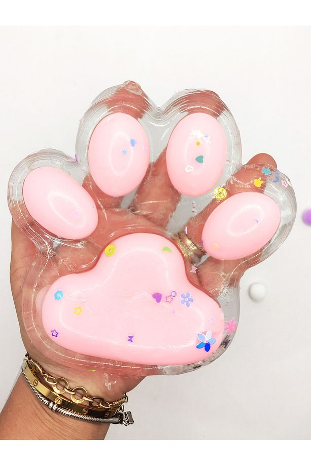 Farklı Renklerde Dev Pati Squishy Taba Squishy Kedi Pati Sıkma 14 Cm Pullu Pati Sukuşi - - 1