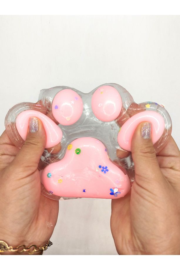 Farklı Renklerde Dev Pati Squishy Taba Squishy Kedi Pati Sıkma 14 Cm Pullu Pati Sukuşi - - 5