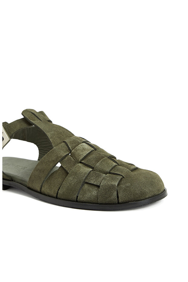 Haki Kadın Süet Ayakkabı - 6