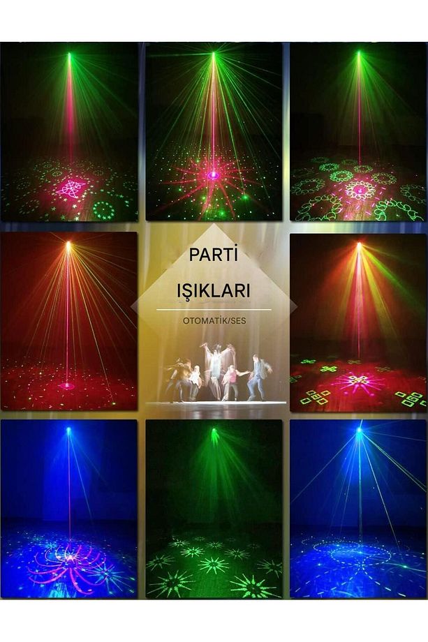 Mini Rgb Disko Işık Dj Led Lazer Sahne Parti Projektörü Usb Disko Topu Sese Duyarlı YK3220 - 4