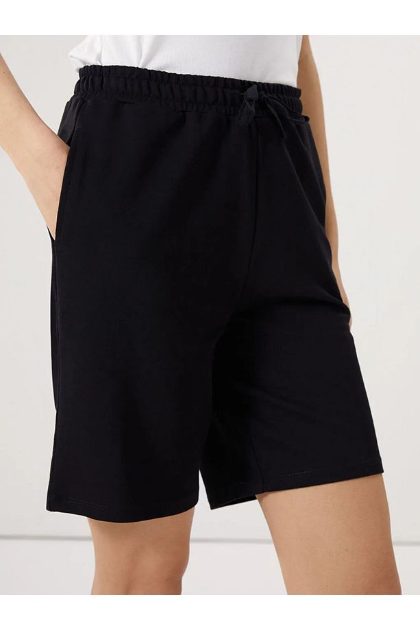 LCWAIKIKI Basic Beli Lastikli Kadın Şort - 3