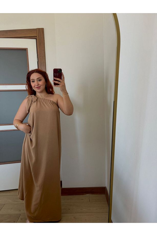 KADIN TEK OMUZ ELBİSE - 4