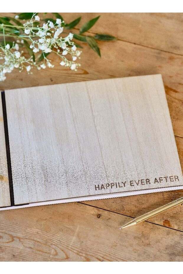 Wooden Wedding Guestbook Best Day Ever - Unique Wedding Guestbook