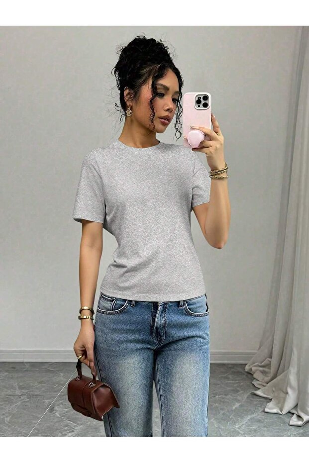 Γυναικείο μπλουζάκι Basic Crew Neck - 1