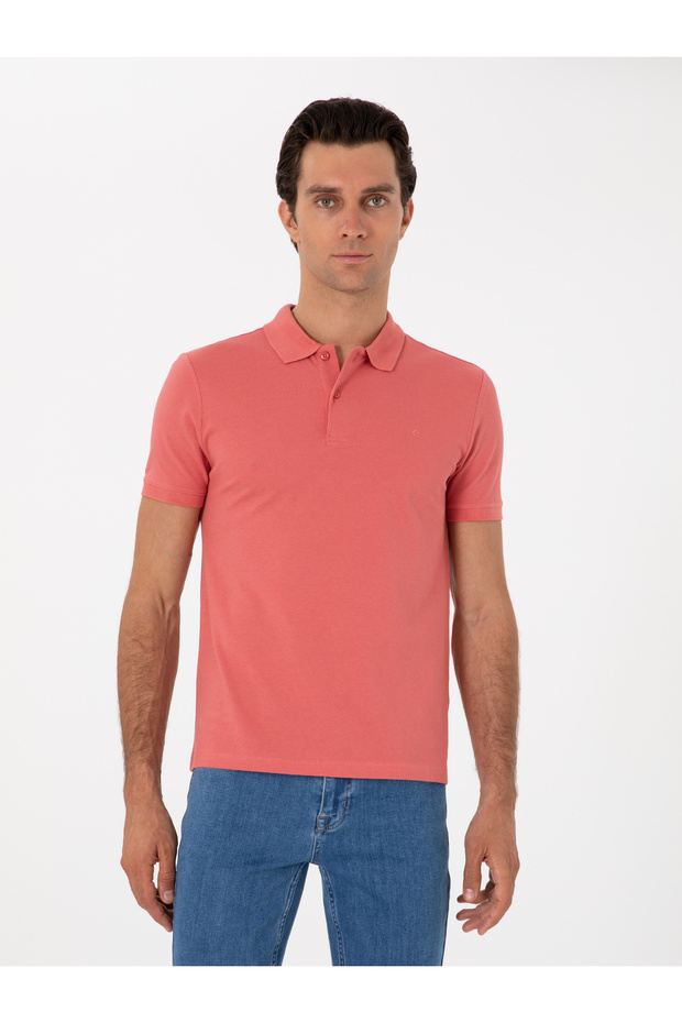 Pembe Slim Fit Basic Tişört 50310014-VR186 - 1